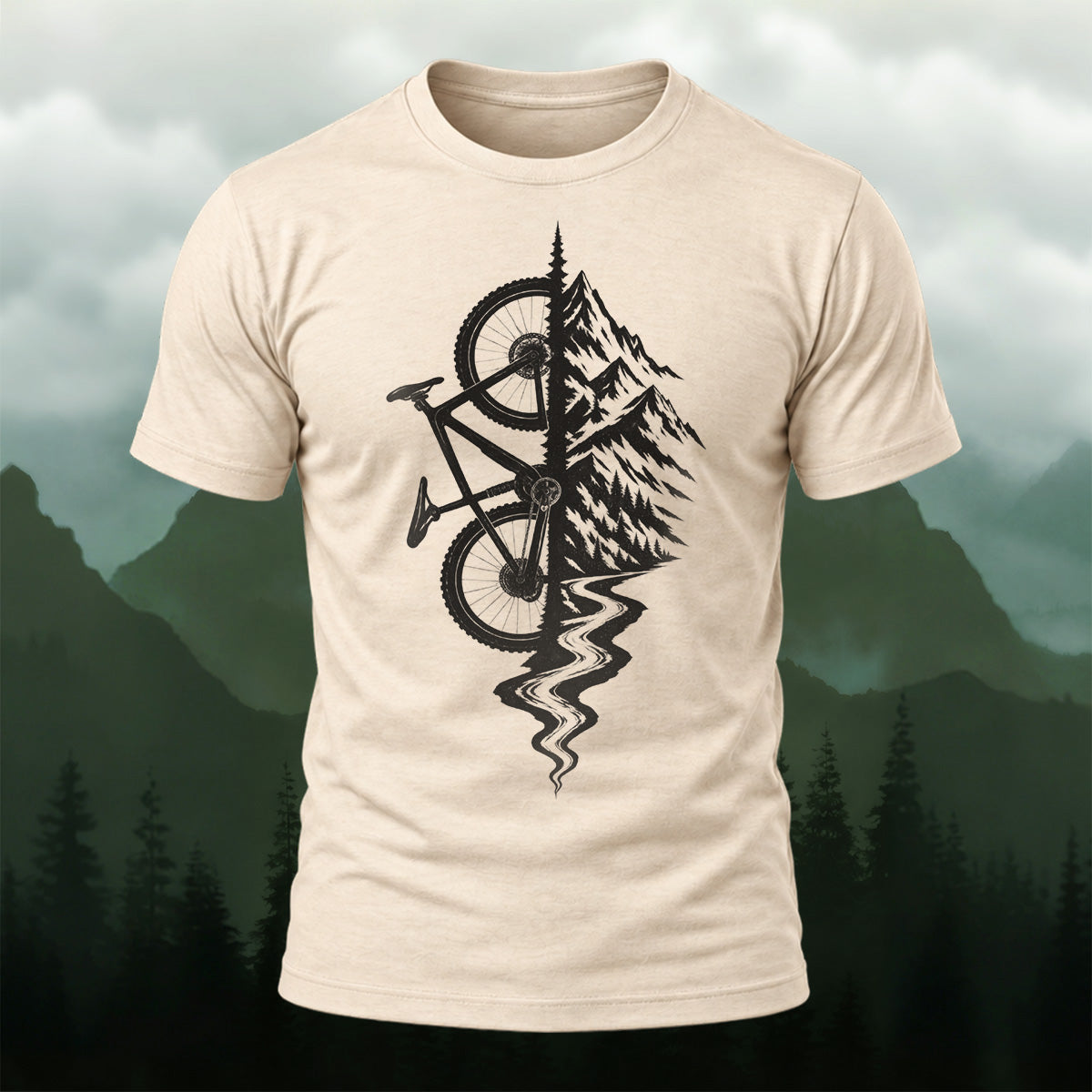 Creative Outdoor Mountain Bike Soft Cotton T-Shirt