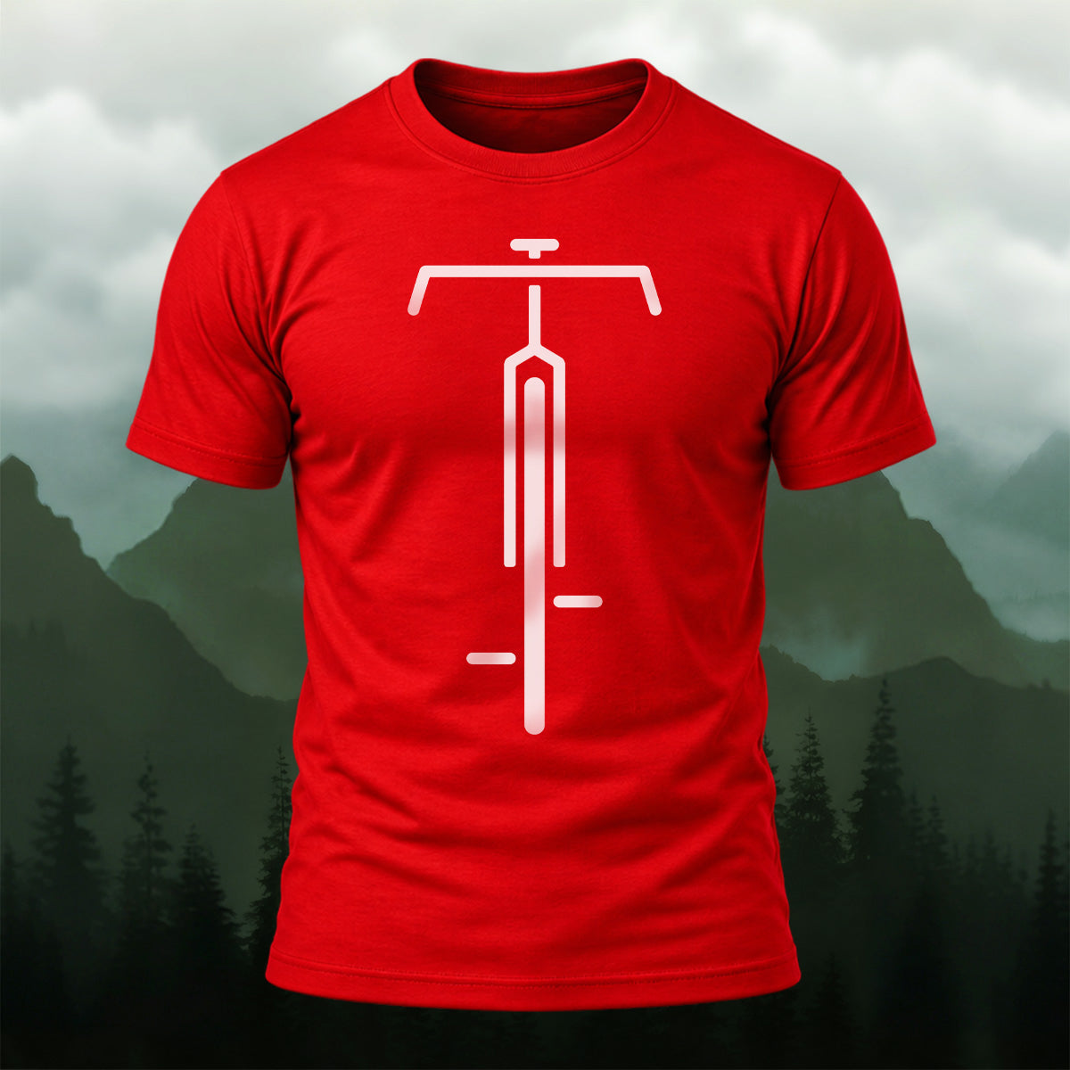 Clean Bicycle Print Soft Cotton T-Shirt