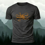 Fun Octopus Print Casual 100% Cotton T-Shirt