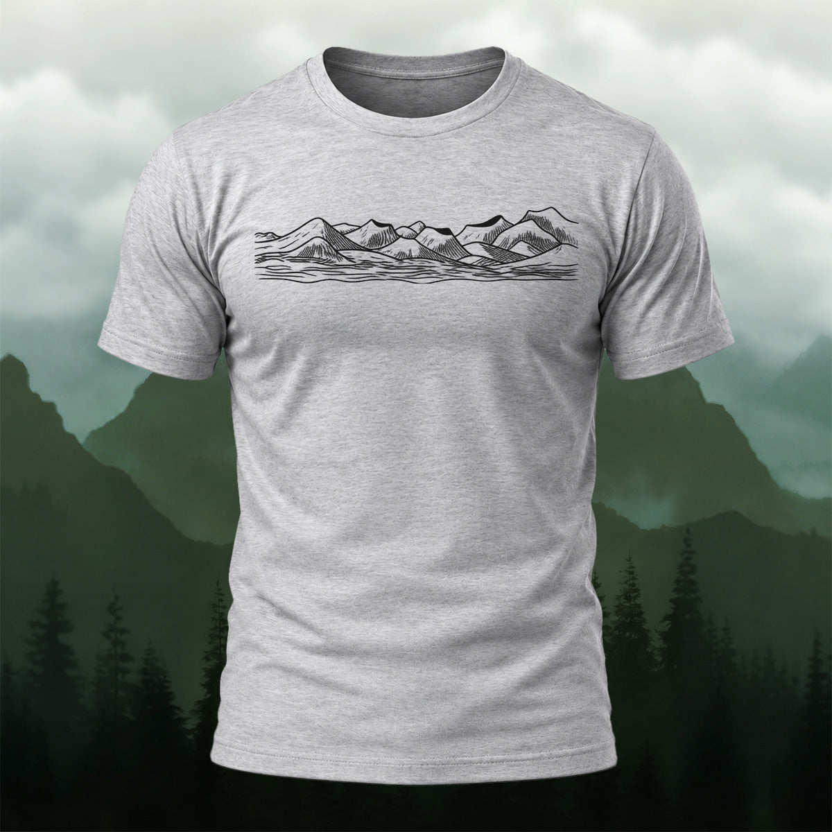 Natural Mountain Adventure Premium Cotton T-Shirt