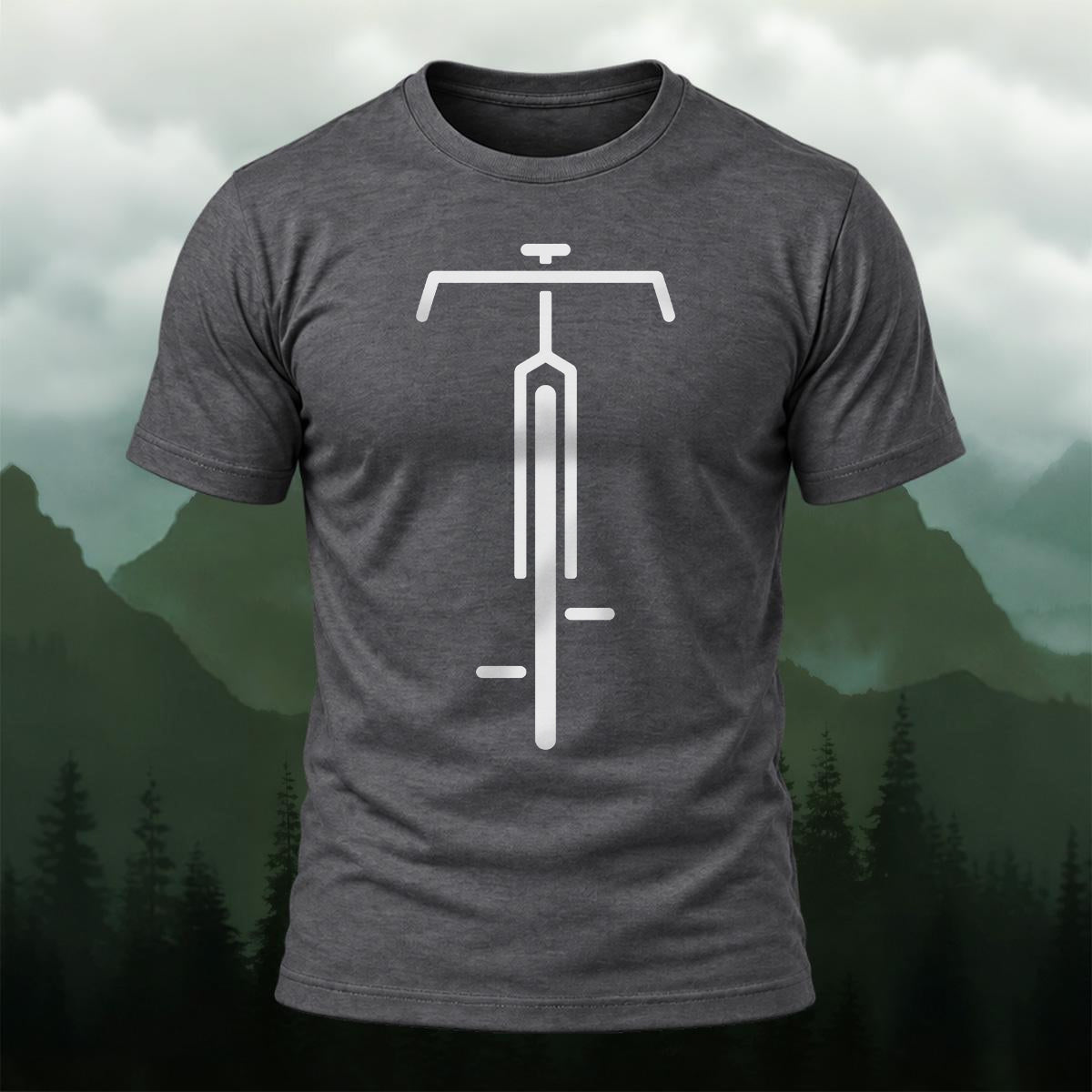 Clean Bicycle Print Soft Cotton T-Shirt