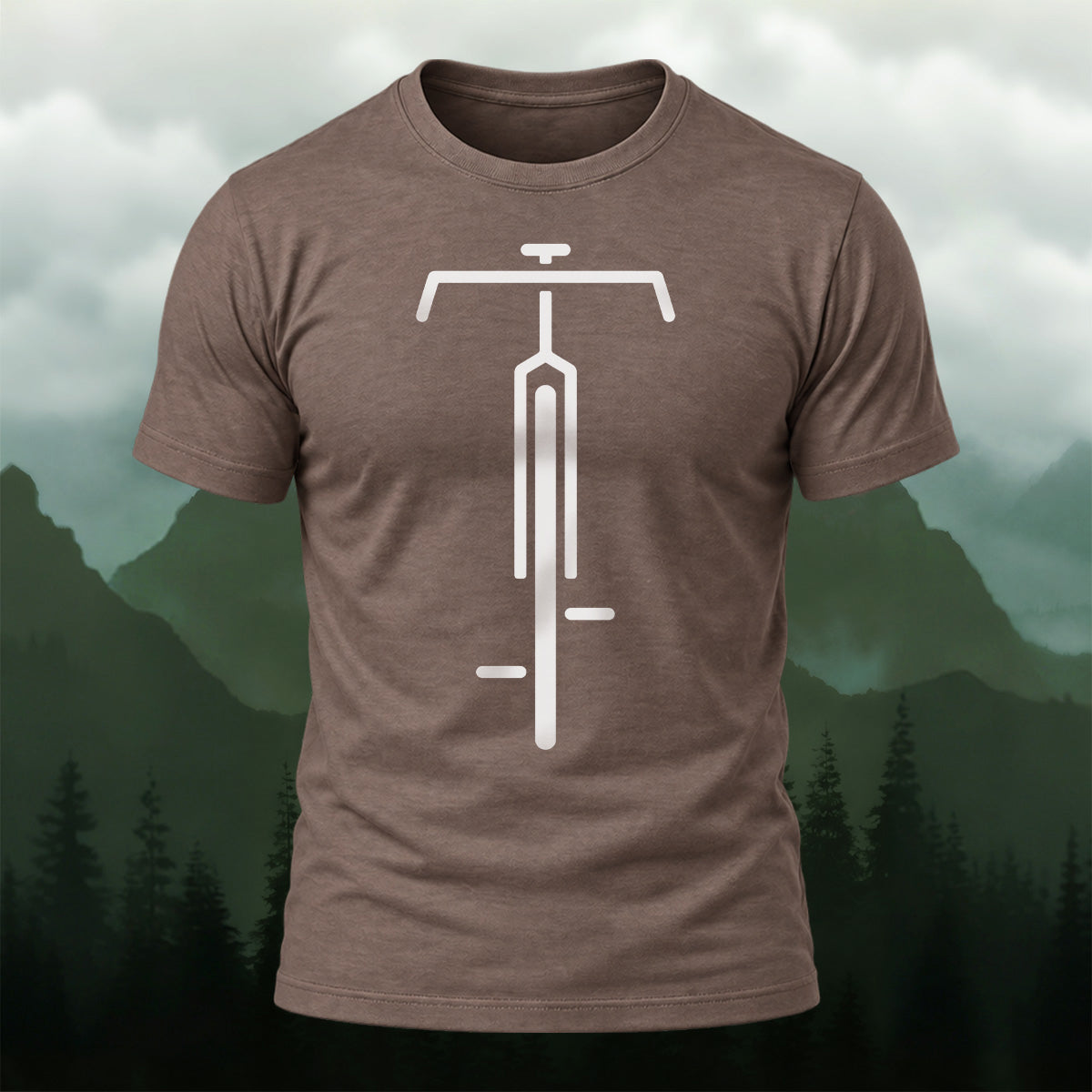 Clean Bicycle Print Soft Cotton T-Shirt