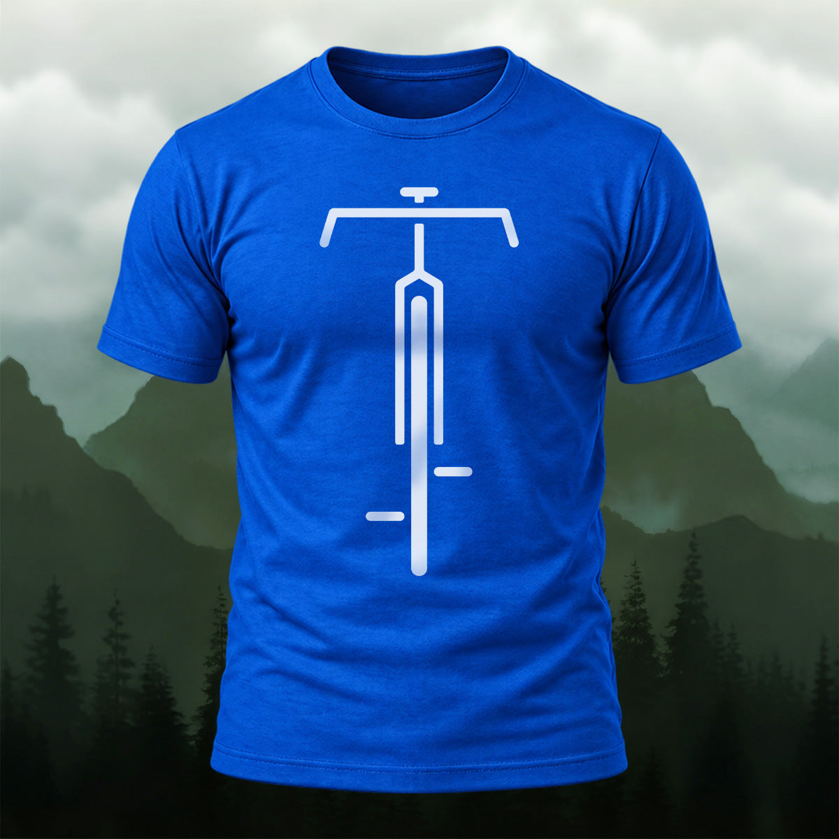 Clean Bicycle Print Soft Cotton T-Shirt