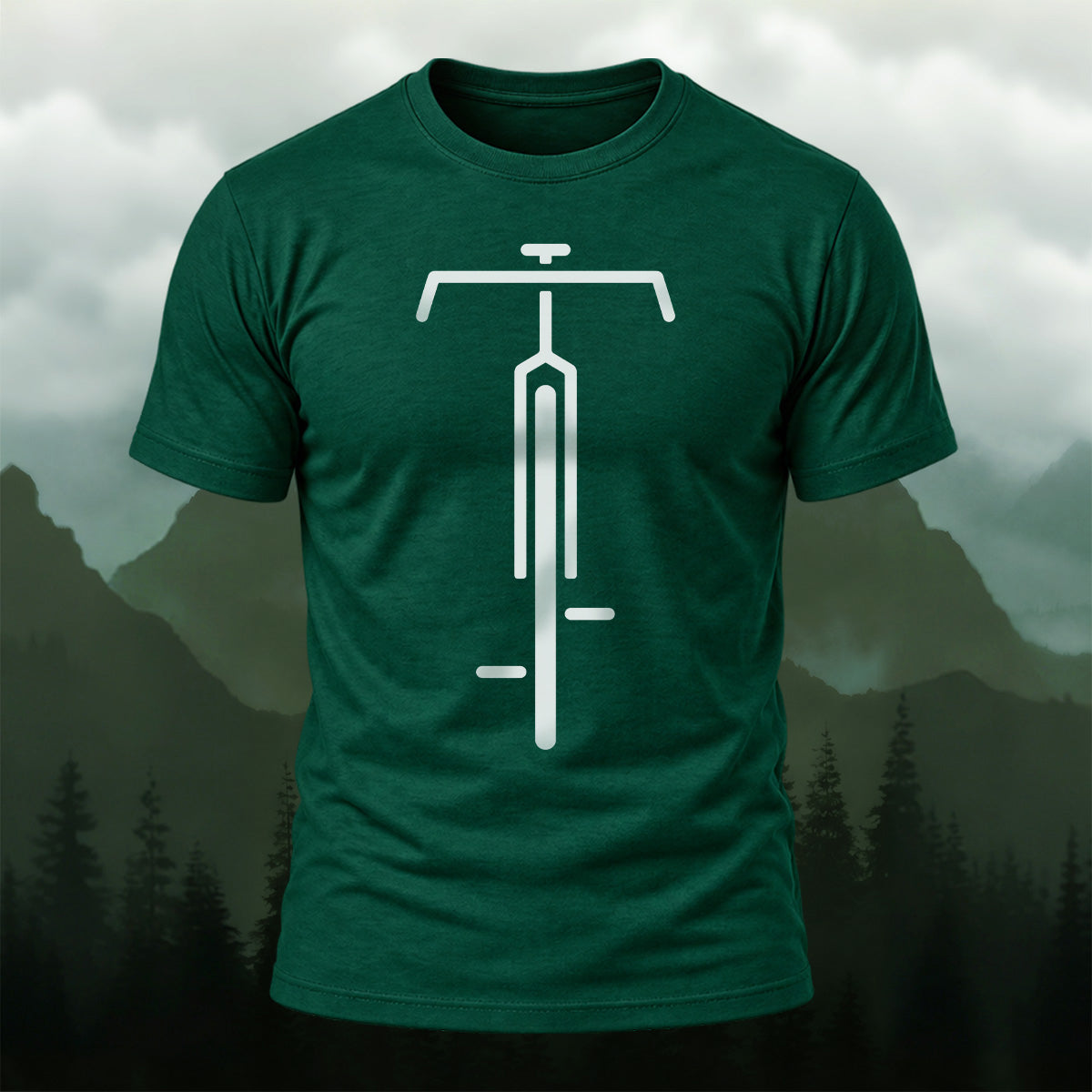 Clean Bicycle Print Soft Cotton T-Shirt