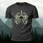 Lush Branches Lung Print Skin-friendly Cotton T-shirt