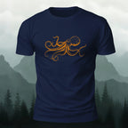 Fun Octopus Print Casual 100% Cotton T-Shirt
