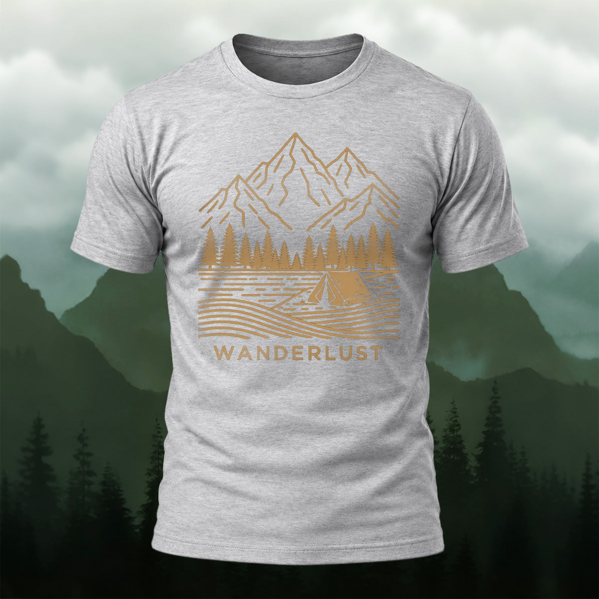 Classic Mountain Camping Soft Cotton T-Shirt