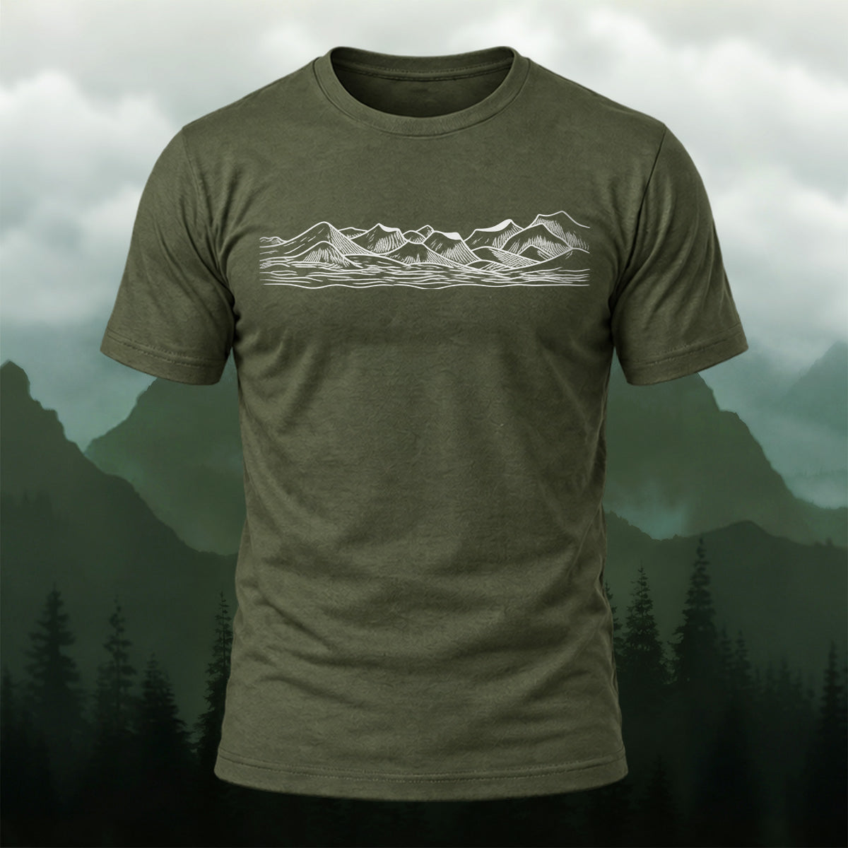 Natural Mountain Adventure Premium Cotton T-Shirt