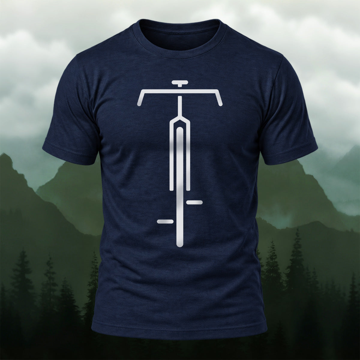 Clean Bicycle Print Soft Cotton T-Shirt