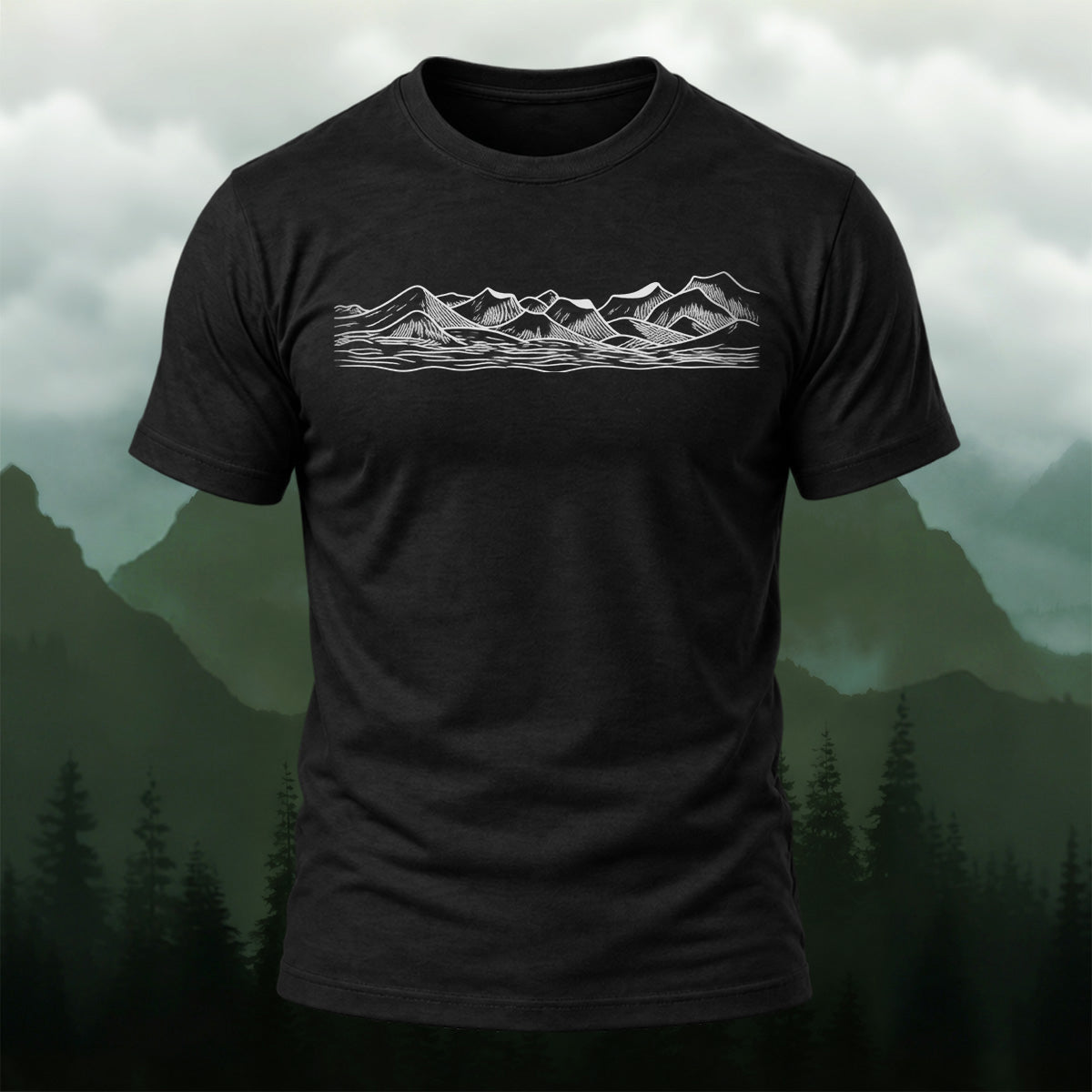 Natural Mountain Adventure Premium Cotton T-Shirt