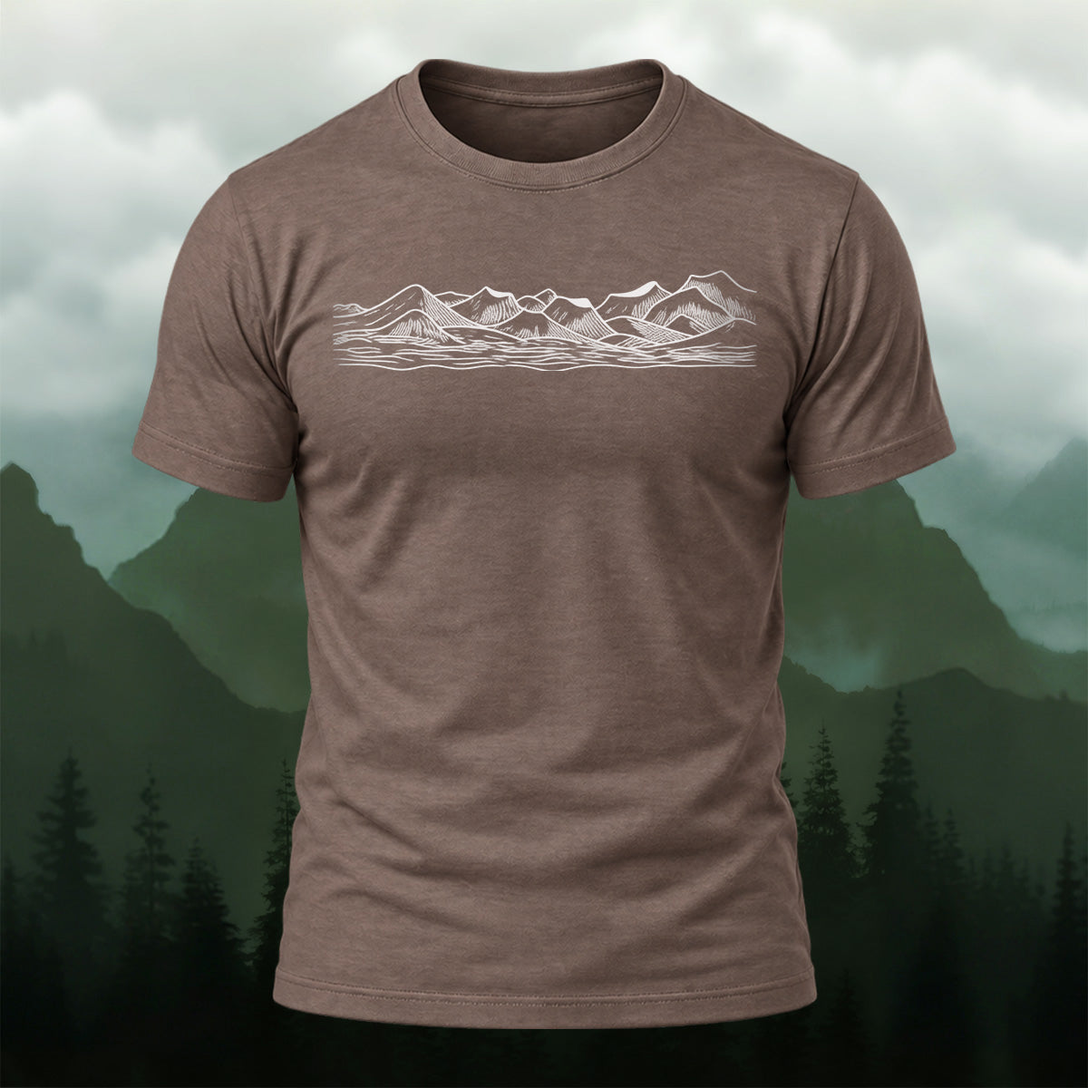 Natural Mountain Adventure Premium Cotton T-Shirt
