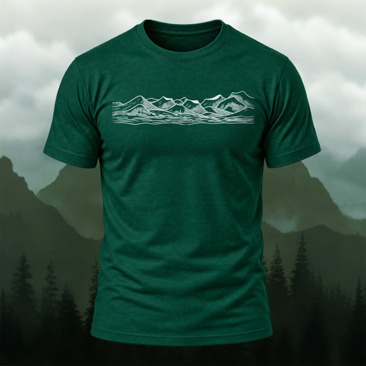 Natural Mountain Adventure Premium Cotton T-Shirt