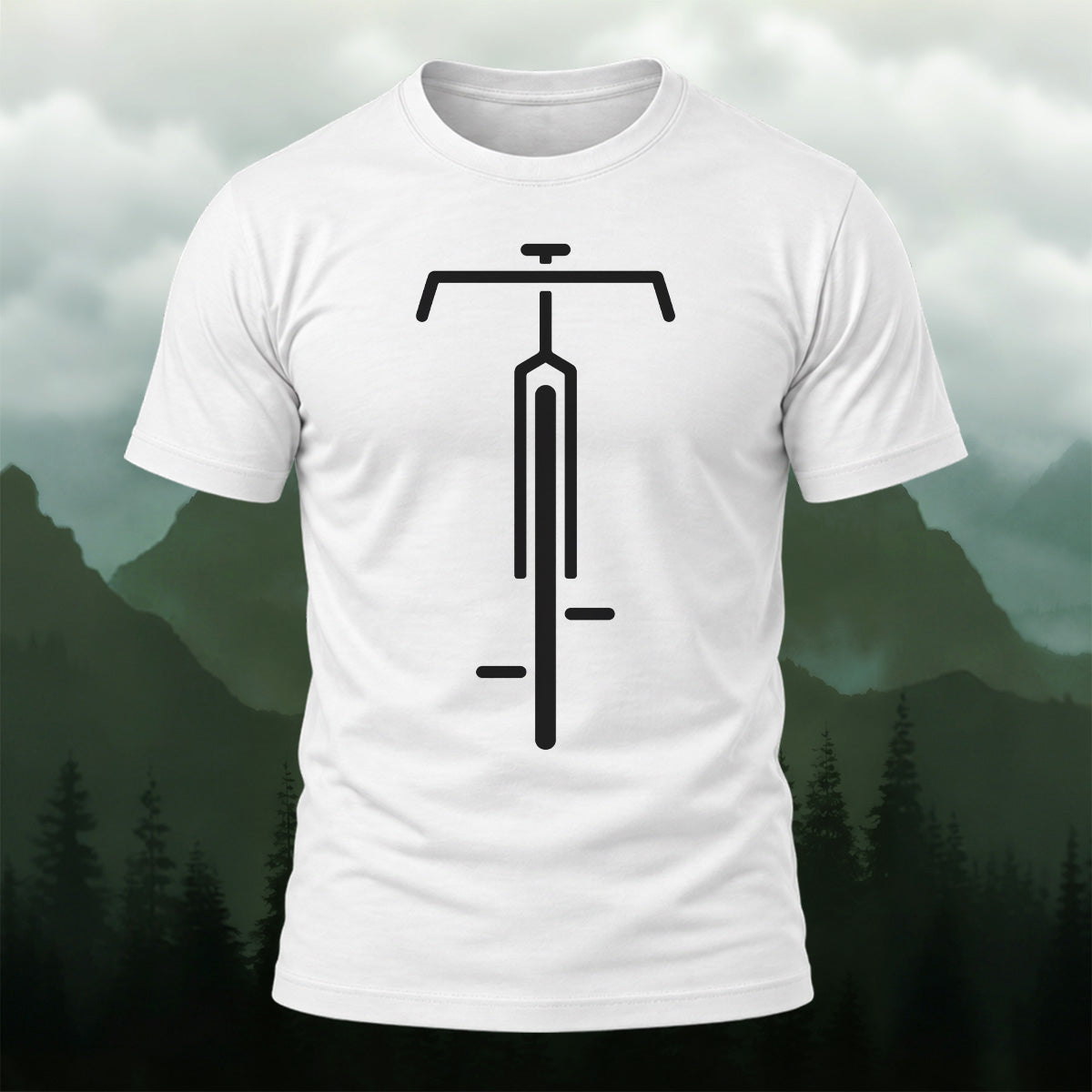 Clean Bicycle Print Soft Cotton T-Shirt