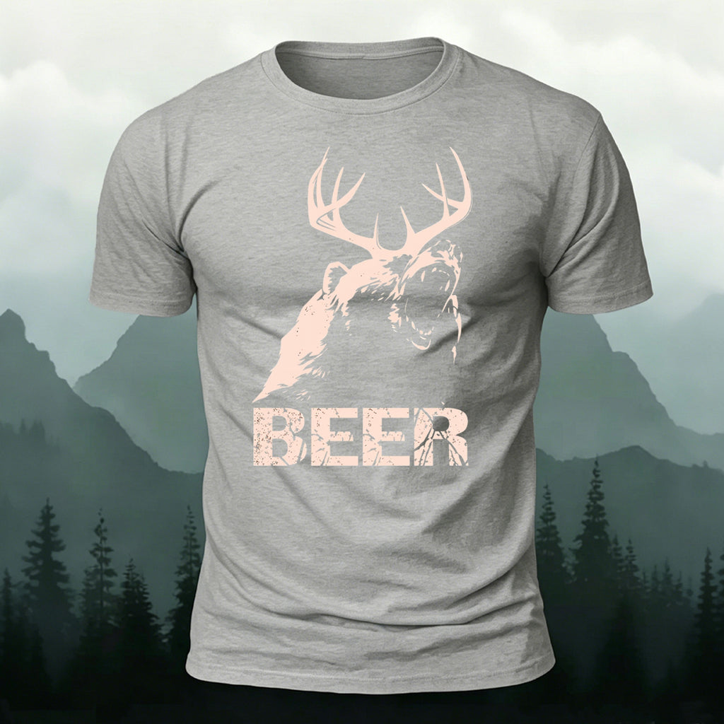 Angry Forest Ruler Printed Casual Cotton T-Shirt