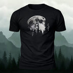 Moonlit Night Print Casual Soft Cotton T-Shirt
