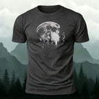 Moonlit Night Print Casual Soft Cotton T-Shirt