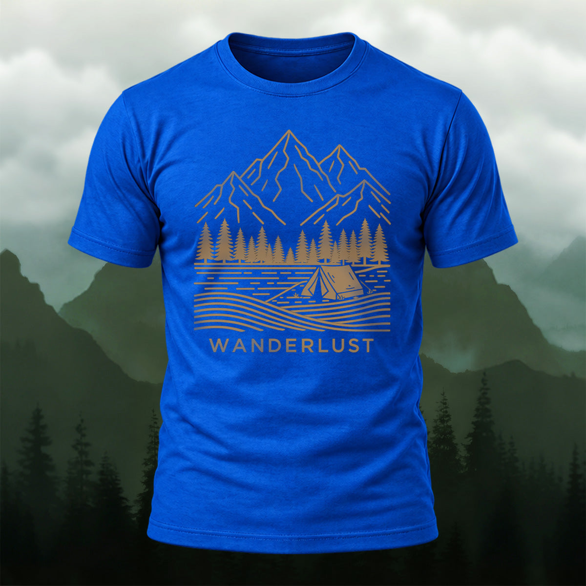 Classic Mountain Camping Soft Cotton T-Shirt