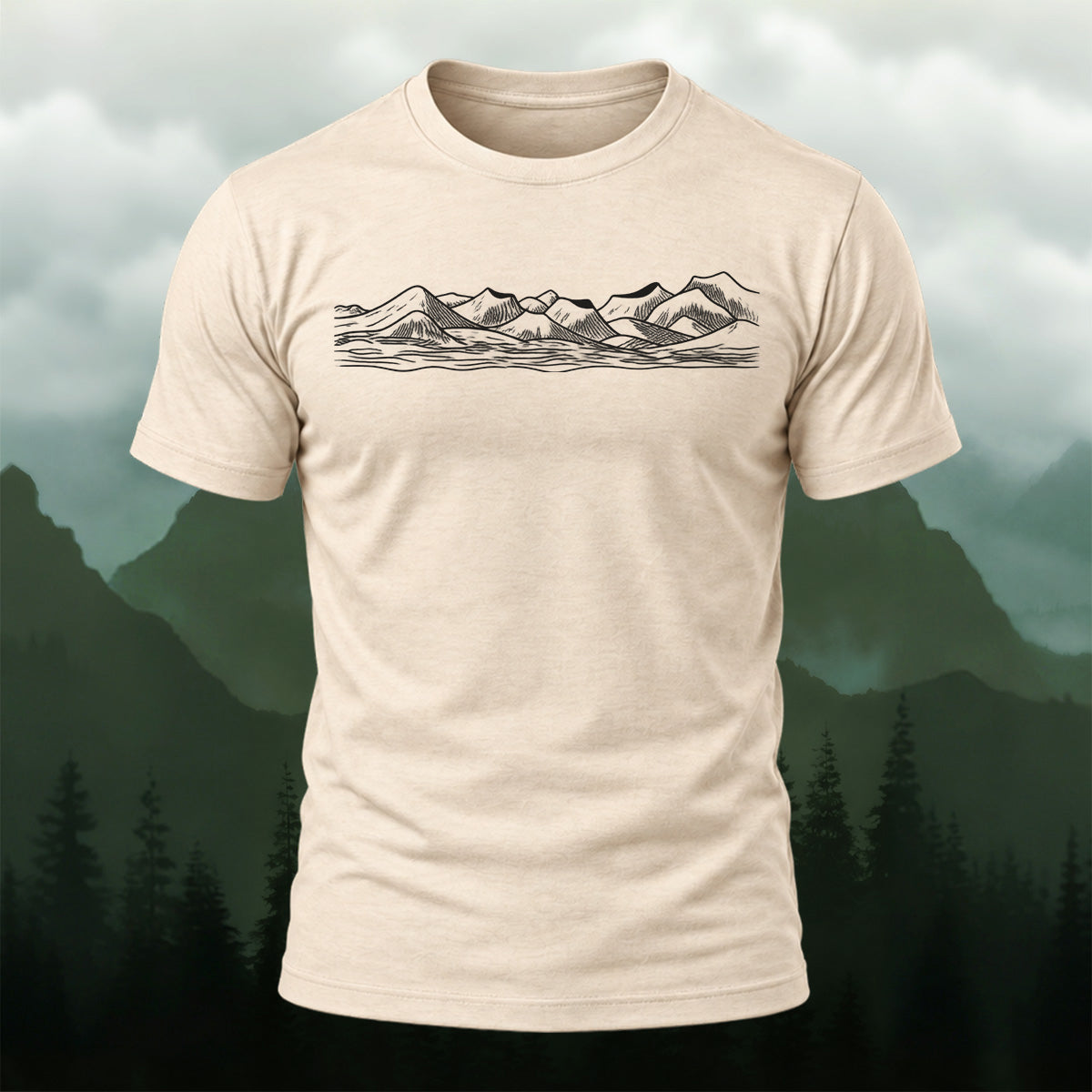 Natural Mountain Adventure Premium Cotton T-Shirt