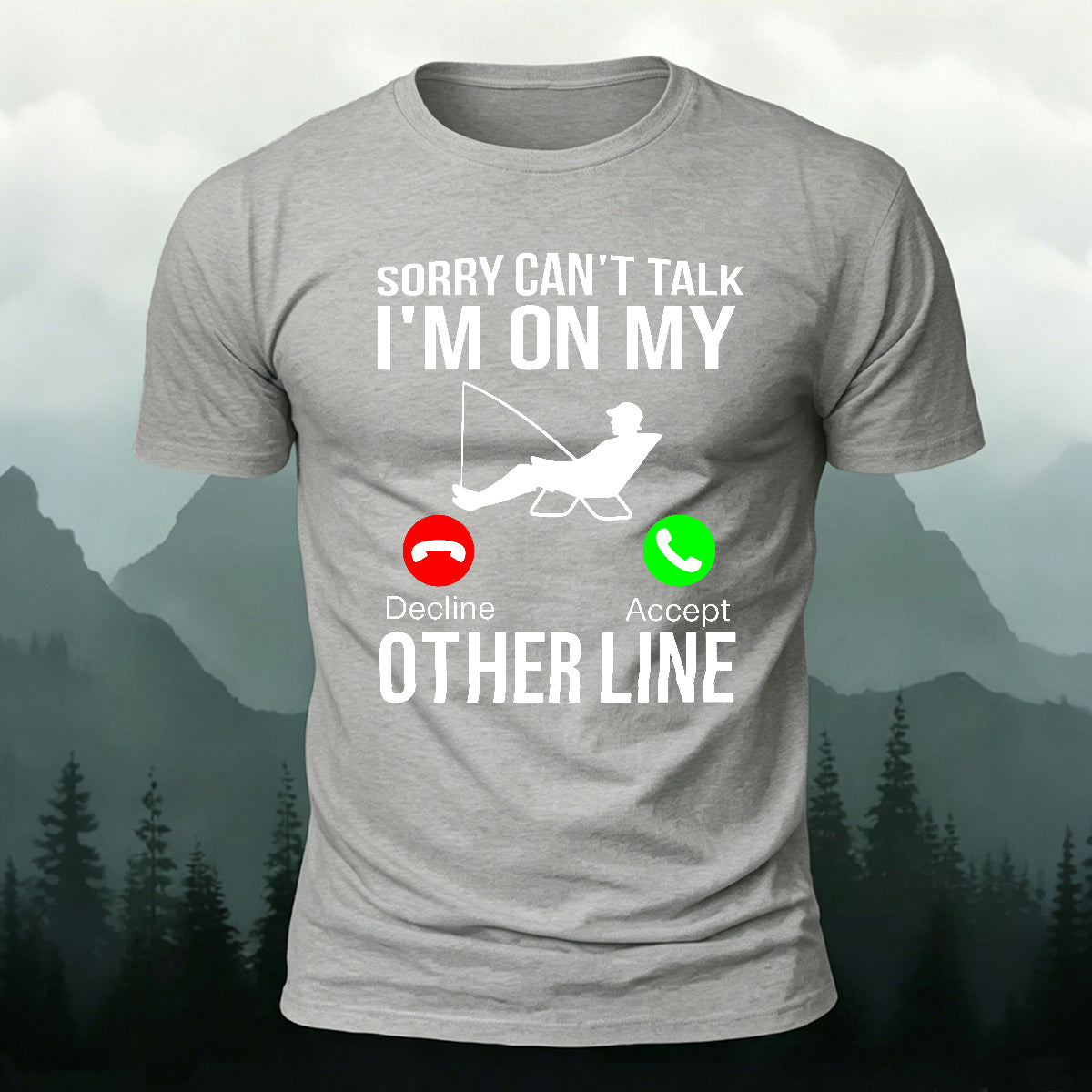Obsessed with Fishing Pattern Skin-friendly T-shirt