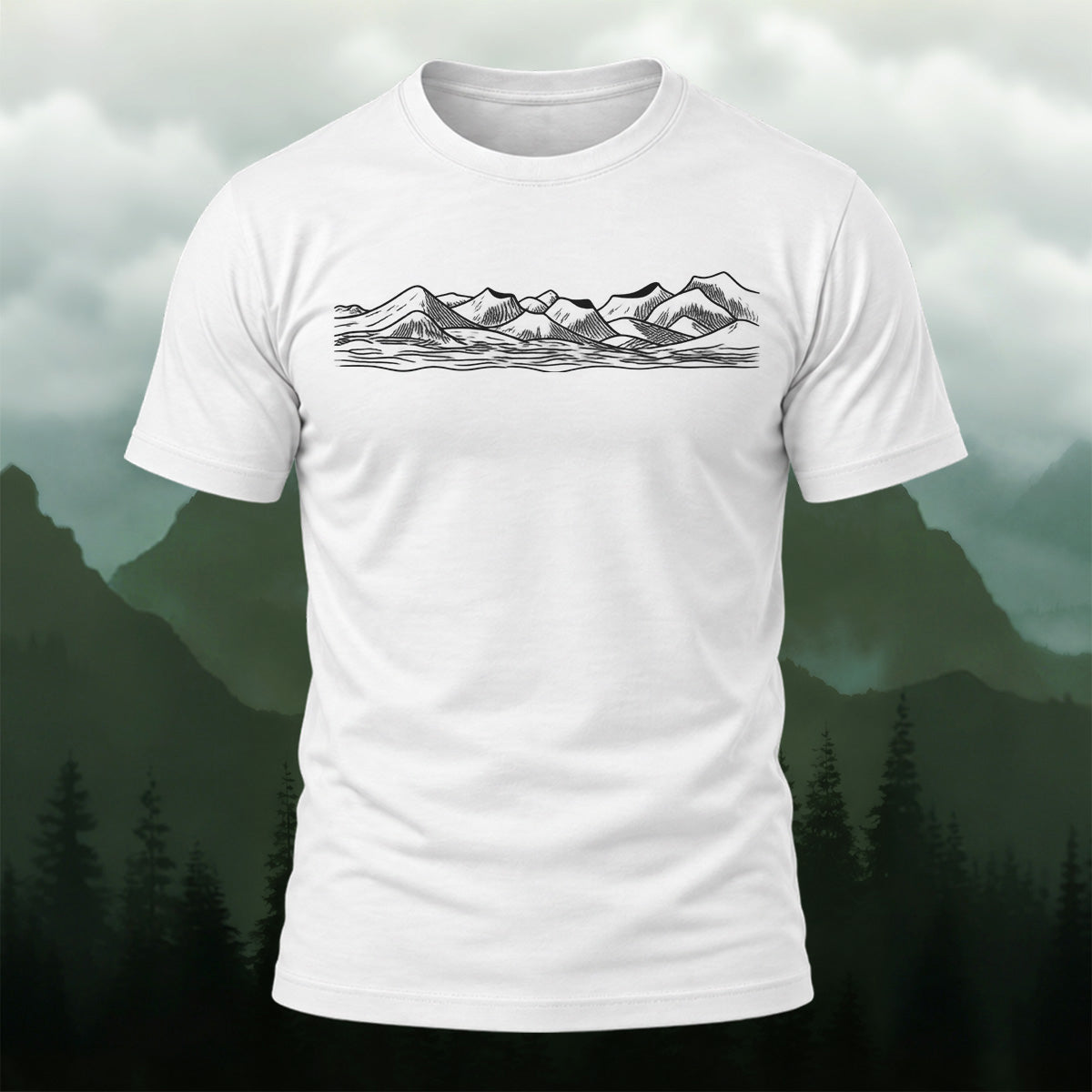Natural Mountain Adventure Premium Cotton T-Shirt