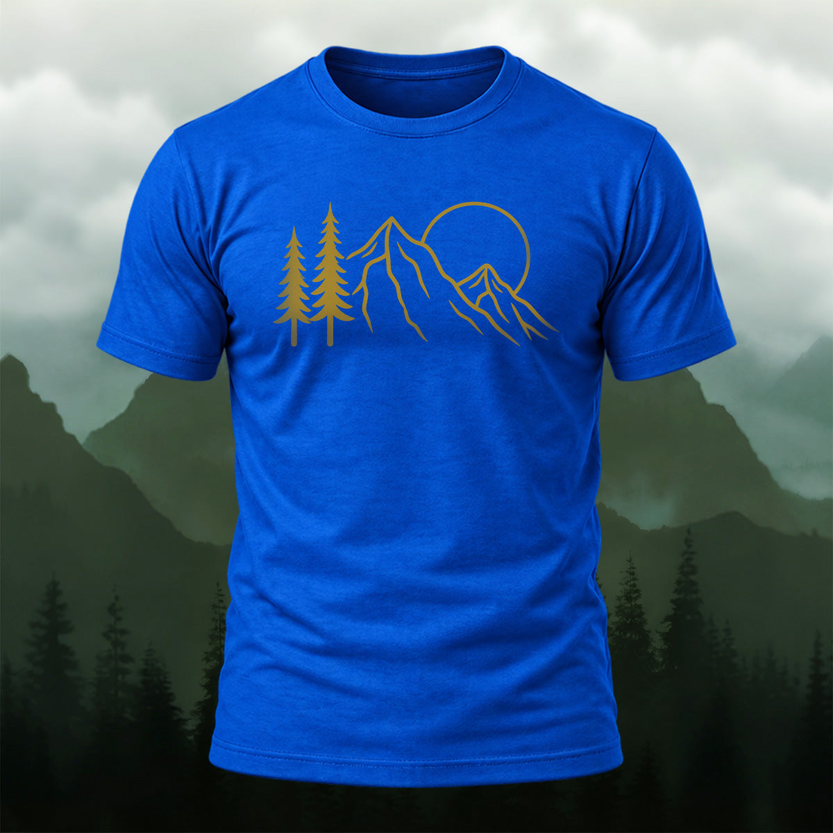 Vintage Wilderness Mountain Cotton T-Shirt