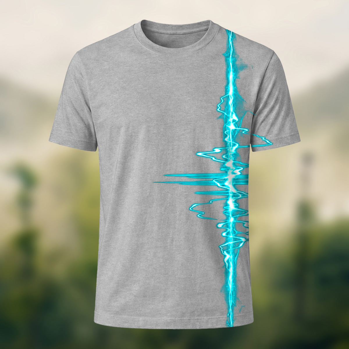Modern Electric Lightning Combed Cotton T-Shirt