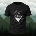 Geometric Mountain Moon Premium Cotton T-Shirt