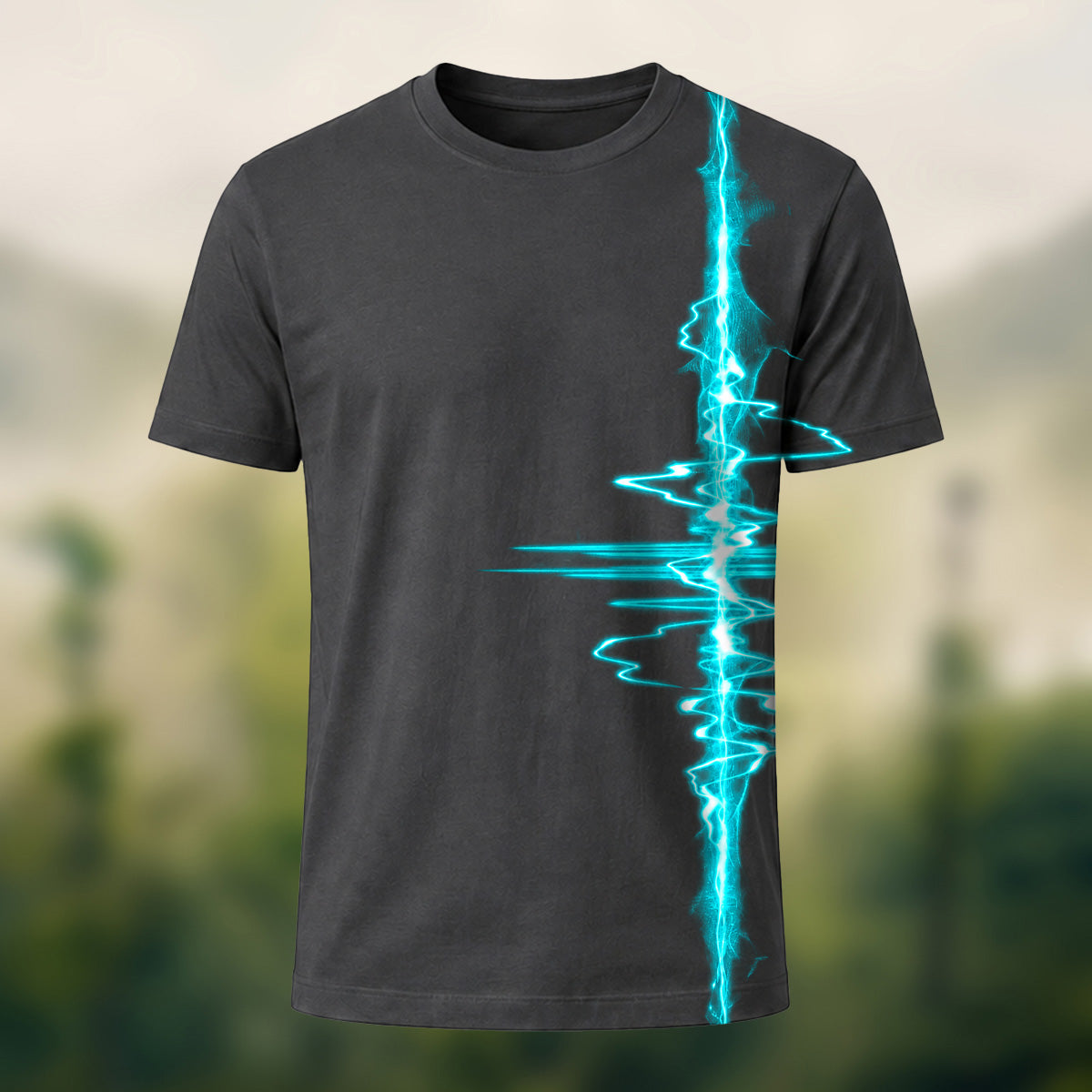 Modern Electric Lightning Combed Cotton T-Shirt