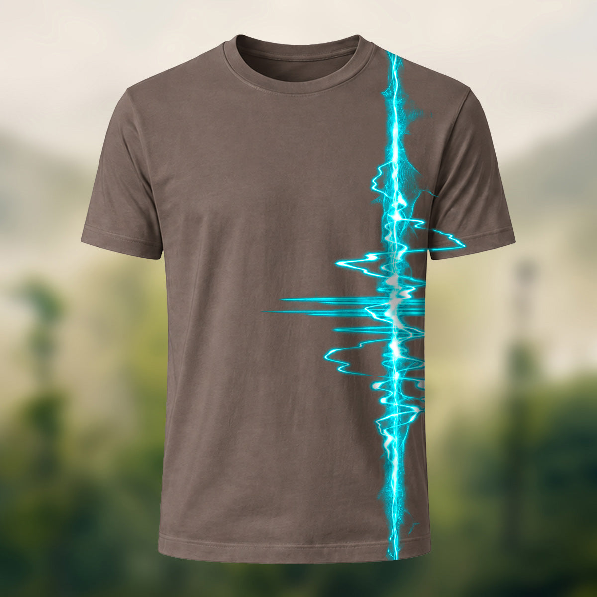 Modern Electric Lightning Combed Cotton T-Shirt