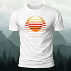 Artistic Sunset Print Casual Soft Cotton T-Shirt