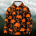 Dark Streetwear All Over Skull Hoodie
