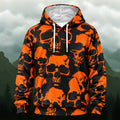 Vibrant Skull All-Over Print Hoodie