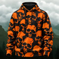 Dark Streetwear All Over Skull Hoodie