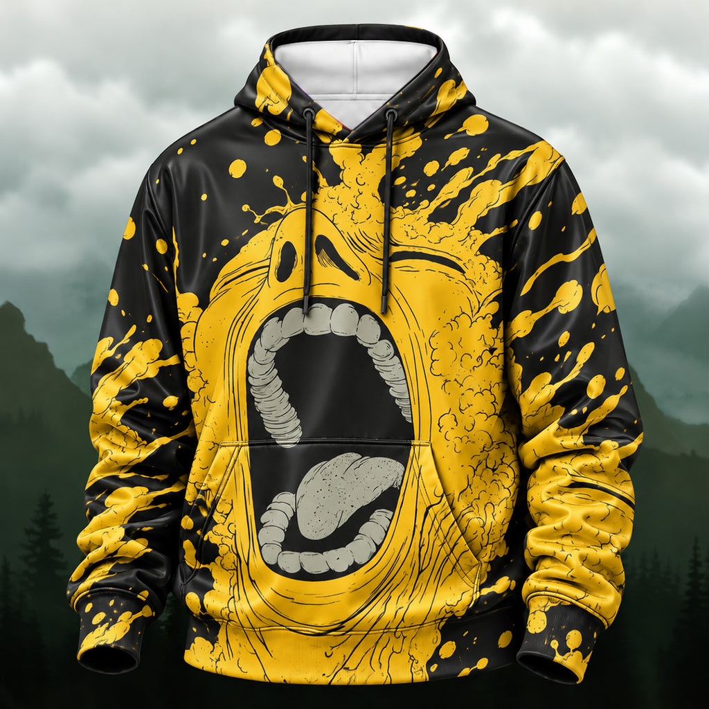 Bold Surreal Mouth Artistic Hoodie