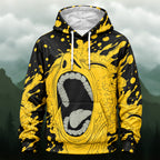 Bold Artistic Face All-Over Print Hoodie