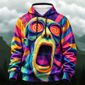 Vibrant Surreal Expression Artistic Hoodie