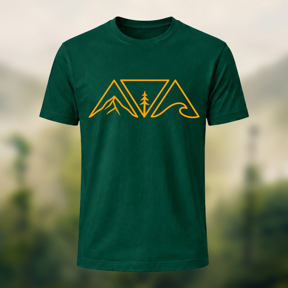 Minimal Mountain Nature Soft Cotton T-Shirt