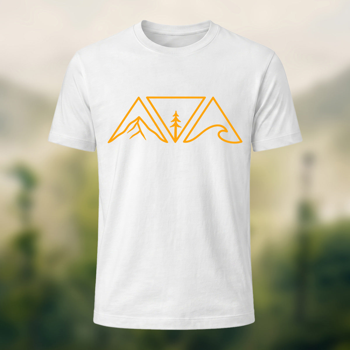 Minimal Mountain Nature Soft Cotton T-Shirt