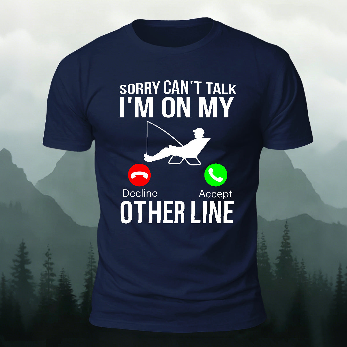 Obsessed with Fishing Pattern Skin-friendly T-shirt