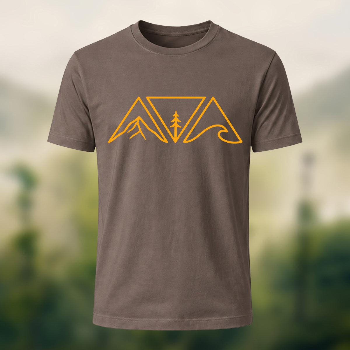 Minimal Mountain Nature Soft Cotton T-Shirt