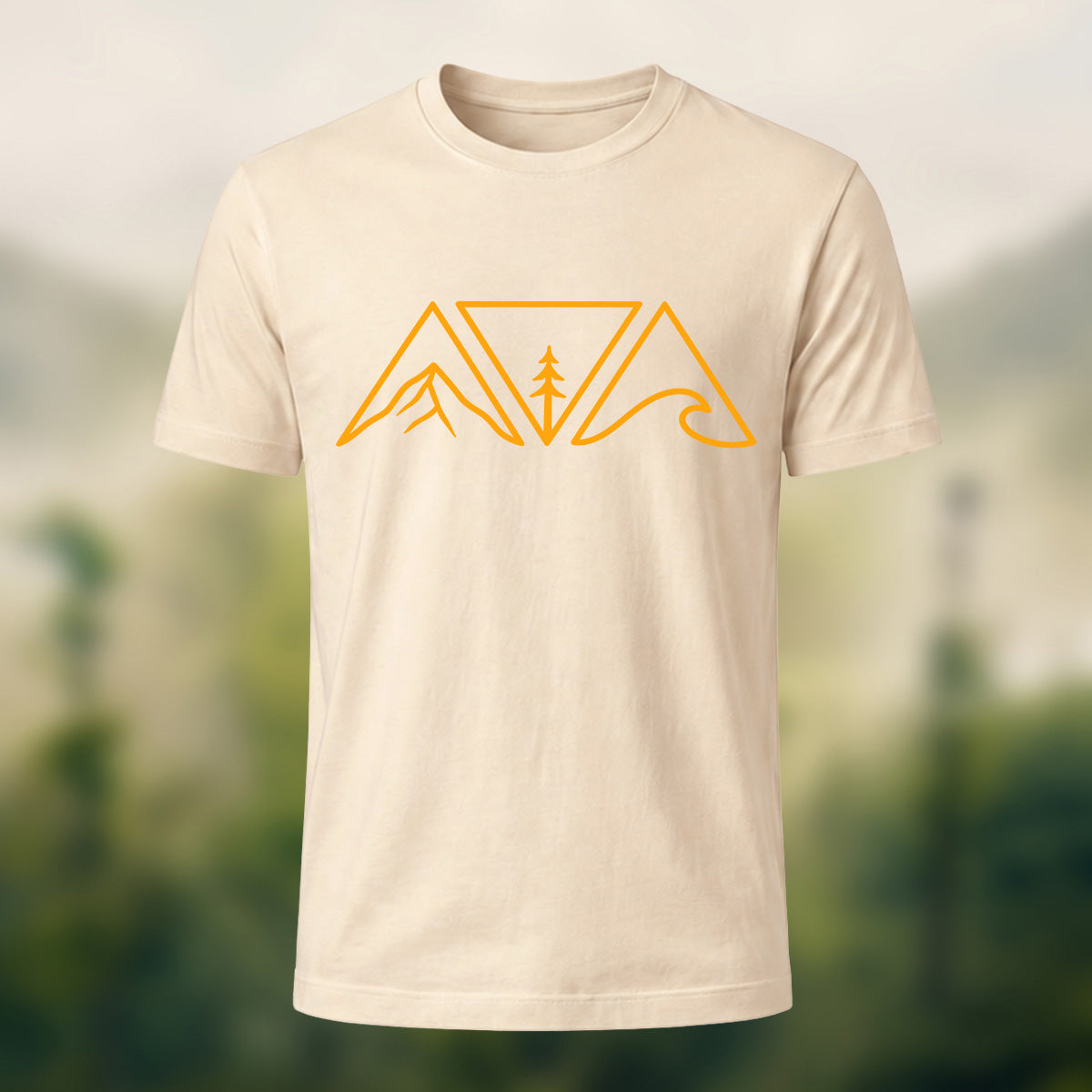 Minimal Mountain Nature Soft Cotton T-Shirt