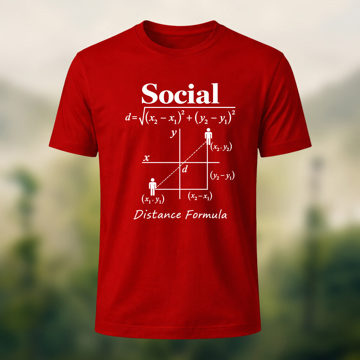 Creative Social Distance Premium Cotton T-Shirt