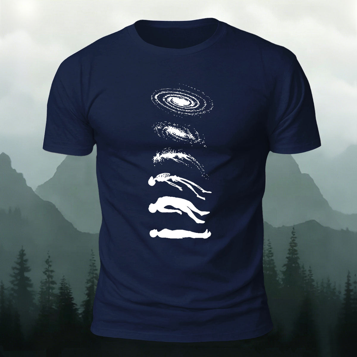 Creative Space Human Evolution Combed Cotton T-Shirt