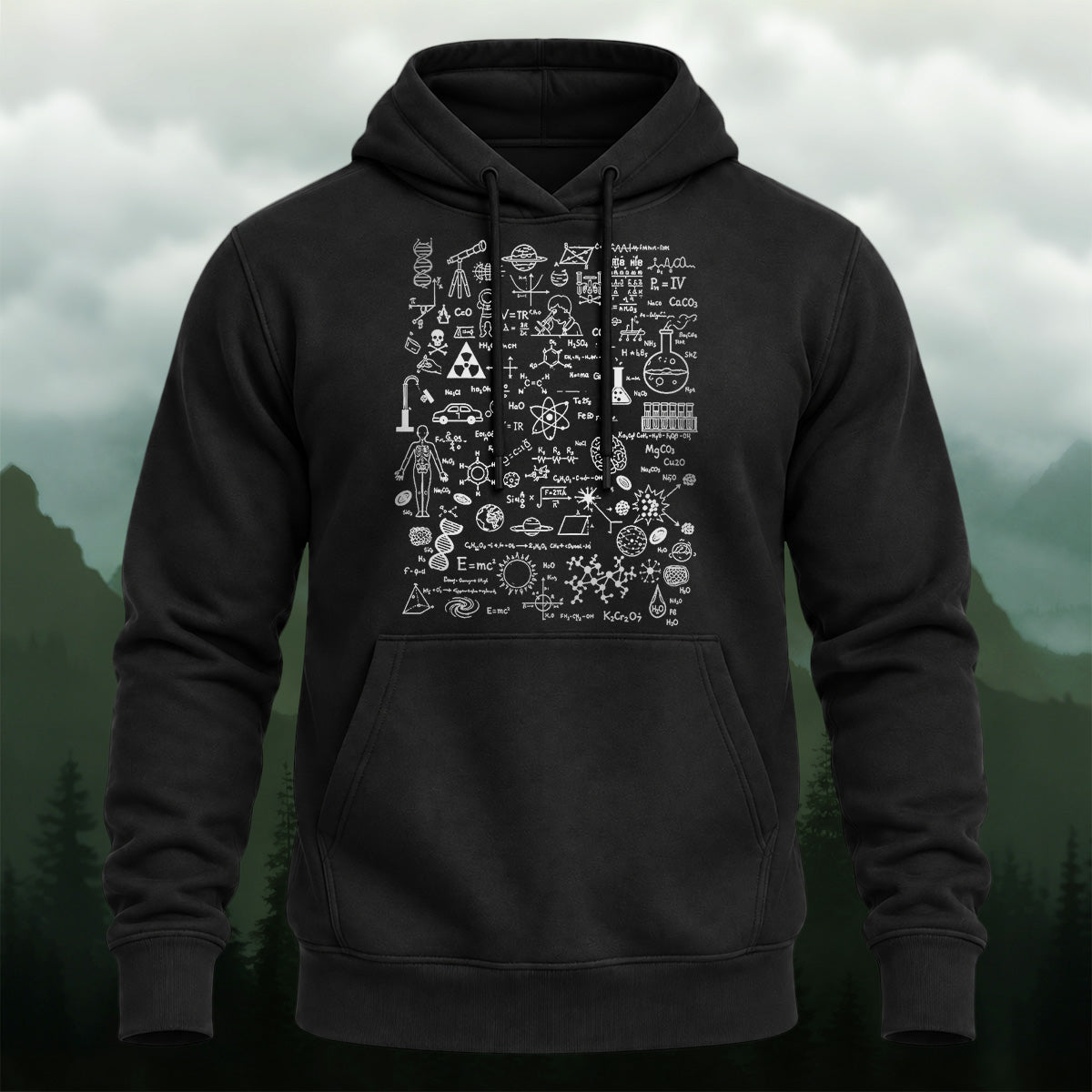 Cotton Made Quirky Chemistry Doodles Hoodie