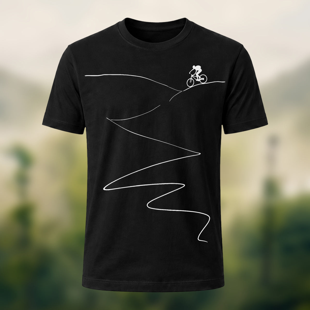 Mountain Biking Printed Outdoor Combed Cotton Tee