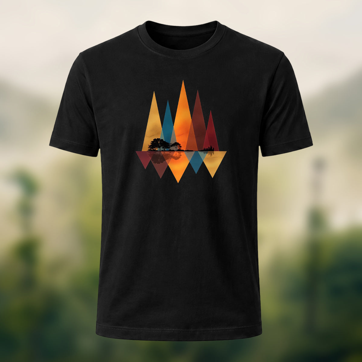 Art Forest Print Casual Cotton T-Shirt