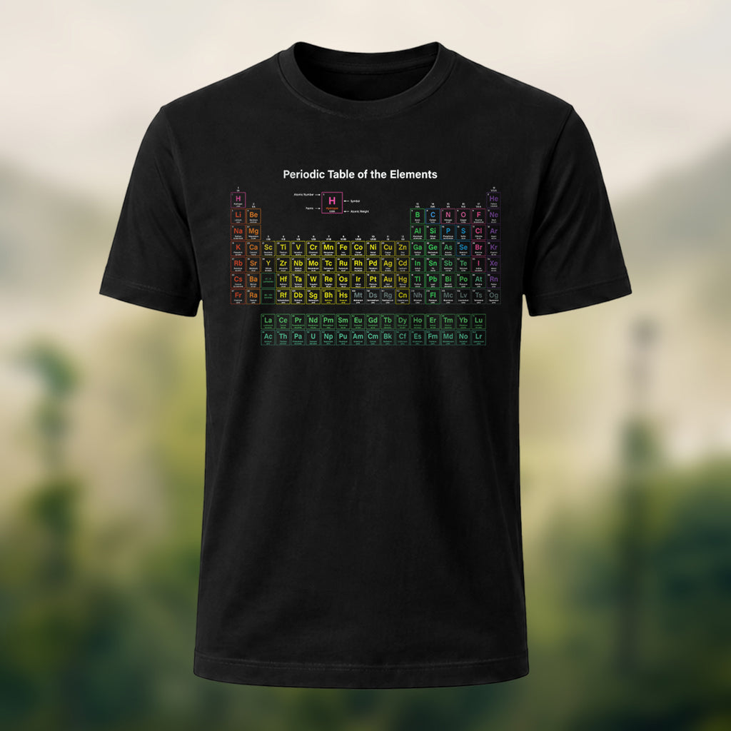 Magic Periodic Table Print Casual Cotton T-Shirt