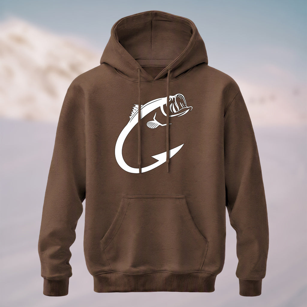 Cotton Made Creative Fish Shaped Hook Print Hoodie