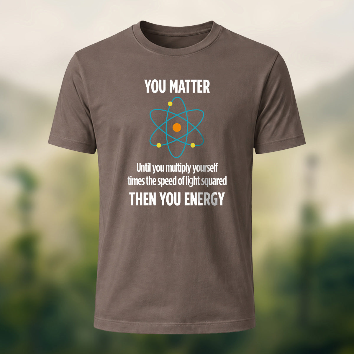 Creative Atomic Model Print Casual Soft Cotton T-Shirt