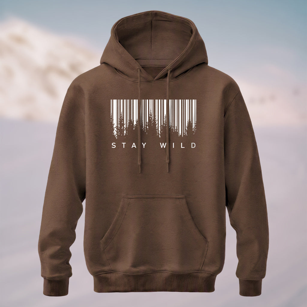 Cotton Made Creative Barcode Print Hoodie